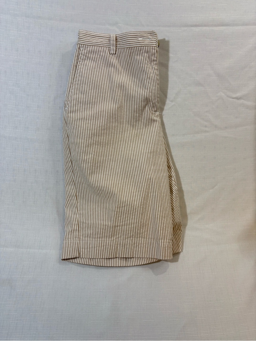 Island's End High Rise Shorts Striped Shorts in Brown & White Size 4 - Picture 8 of 8